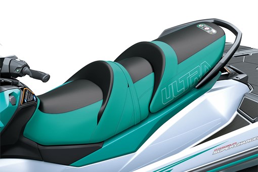 Seat of a personal watercraft staged in a white studio background. opens in a new window
