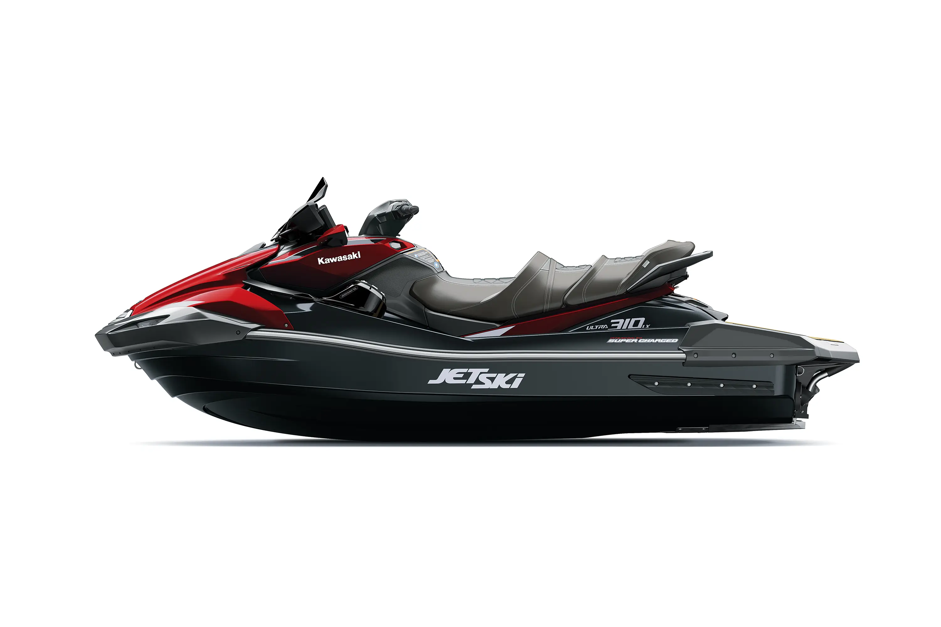Profile angle of a personal watercraft staged in a white studio background.