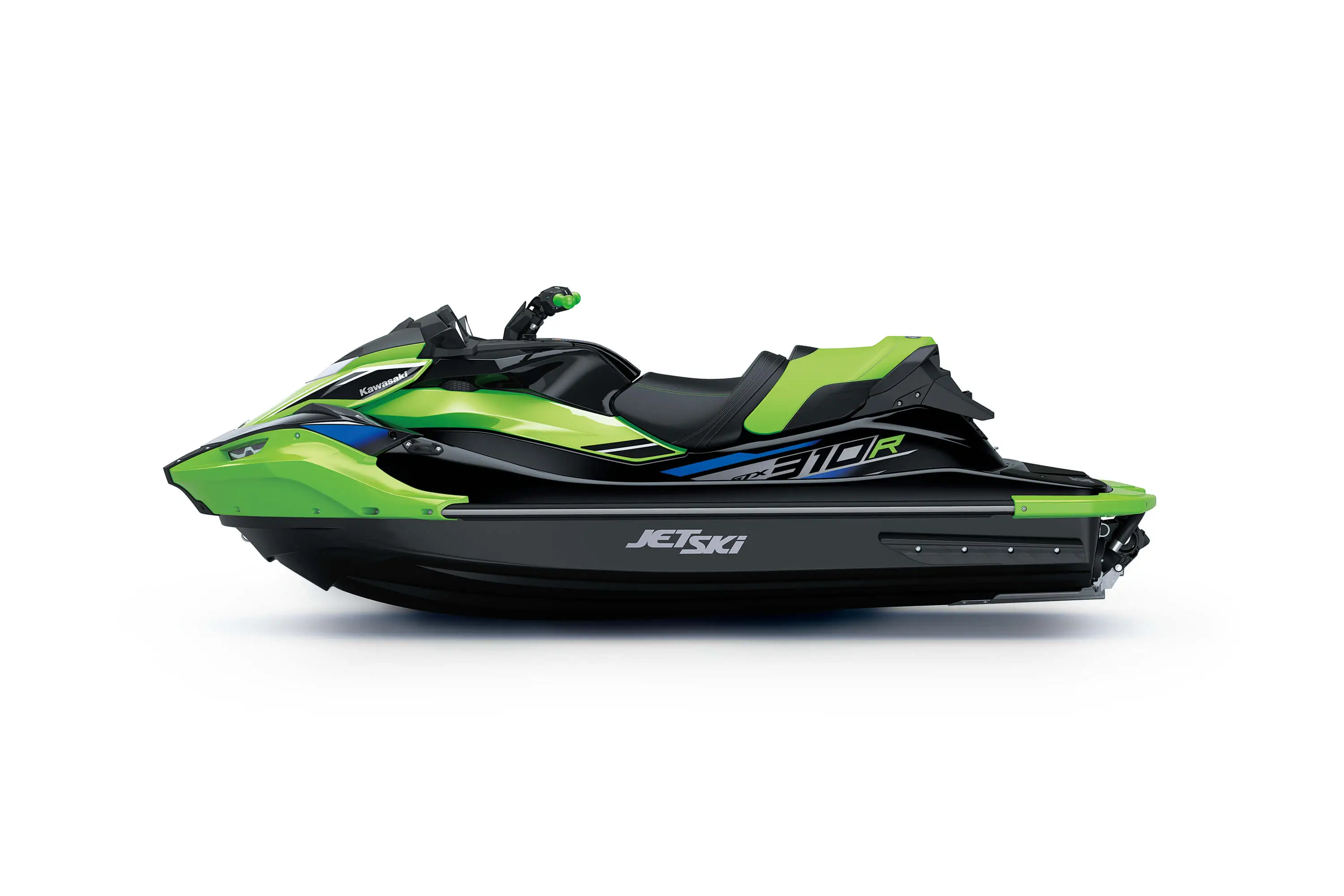 Profile angle of a personal watercraft staged in a white studio background.