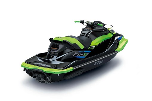 Three-quarter rear angle of a personal watercraft staged in a white studio background. opens in a new window