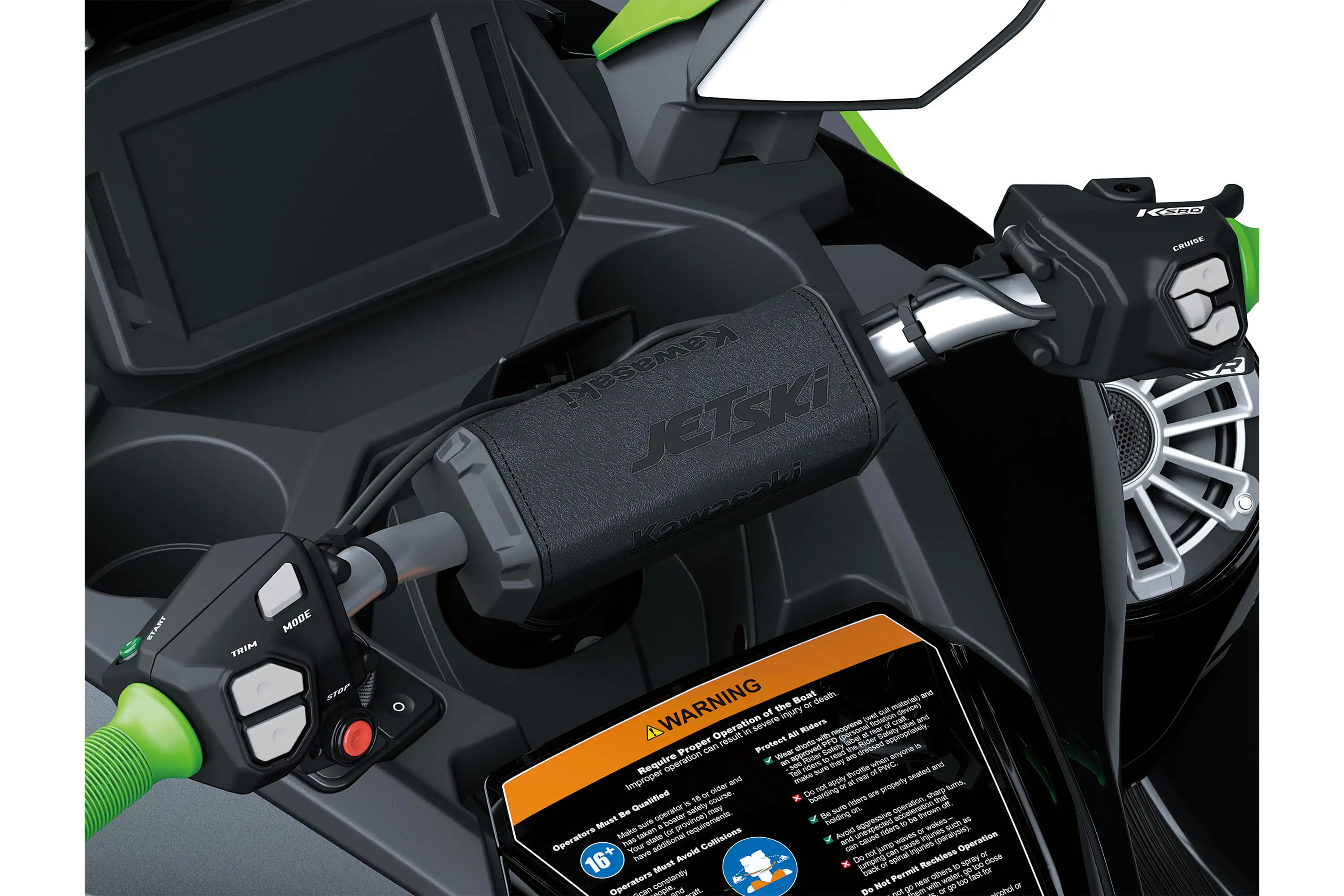Handlebar of personal watercraft.