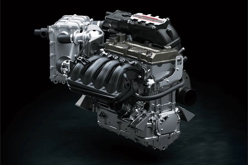 Watercraft engine in a black studio background. opens in a new window