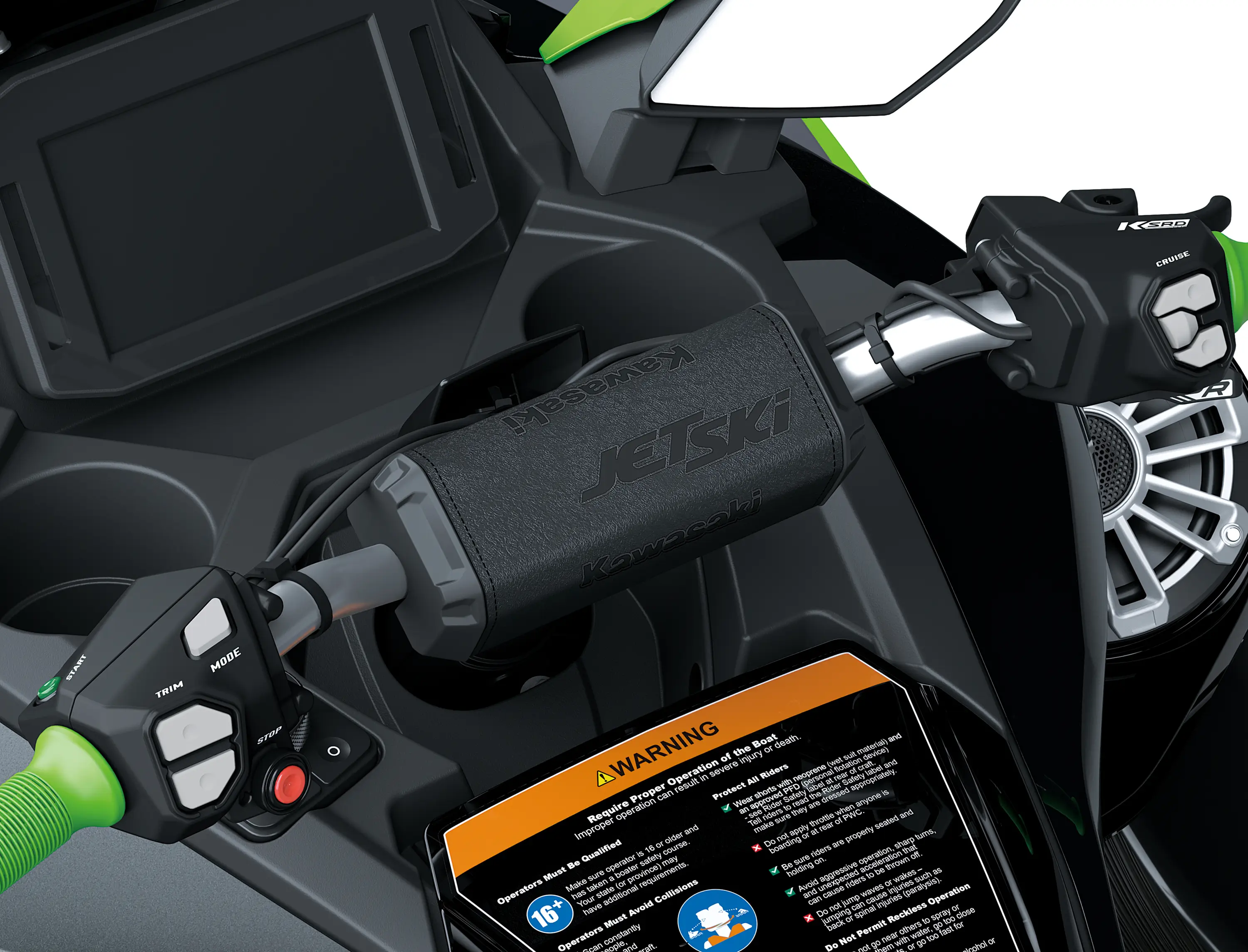 Handlebar of personal watercraft.