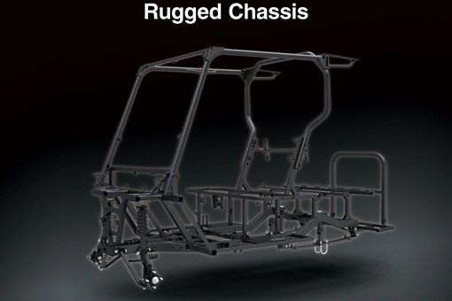 Graphic treatment showing the rugged chassis of a Neighborhood Activity Vehicle. opens in a new window