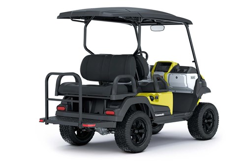 Three-quarter rear angle of a Neighborhood Activity Vehicle staged in a white studio background. opens in a new window