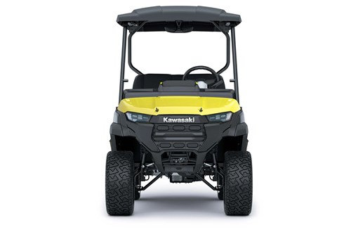 Front angle of a Neighborhood Activity Vehicle staged in a white studio background. opens in a new window