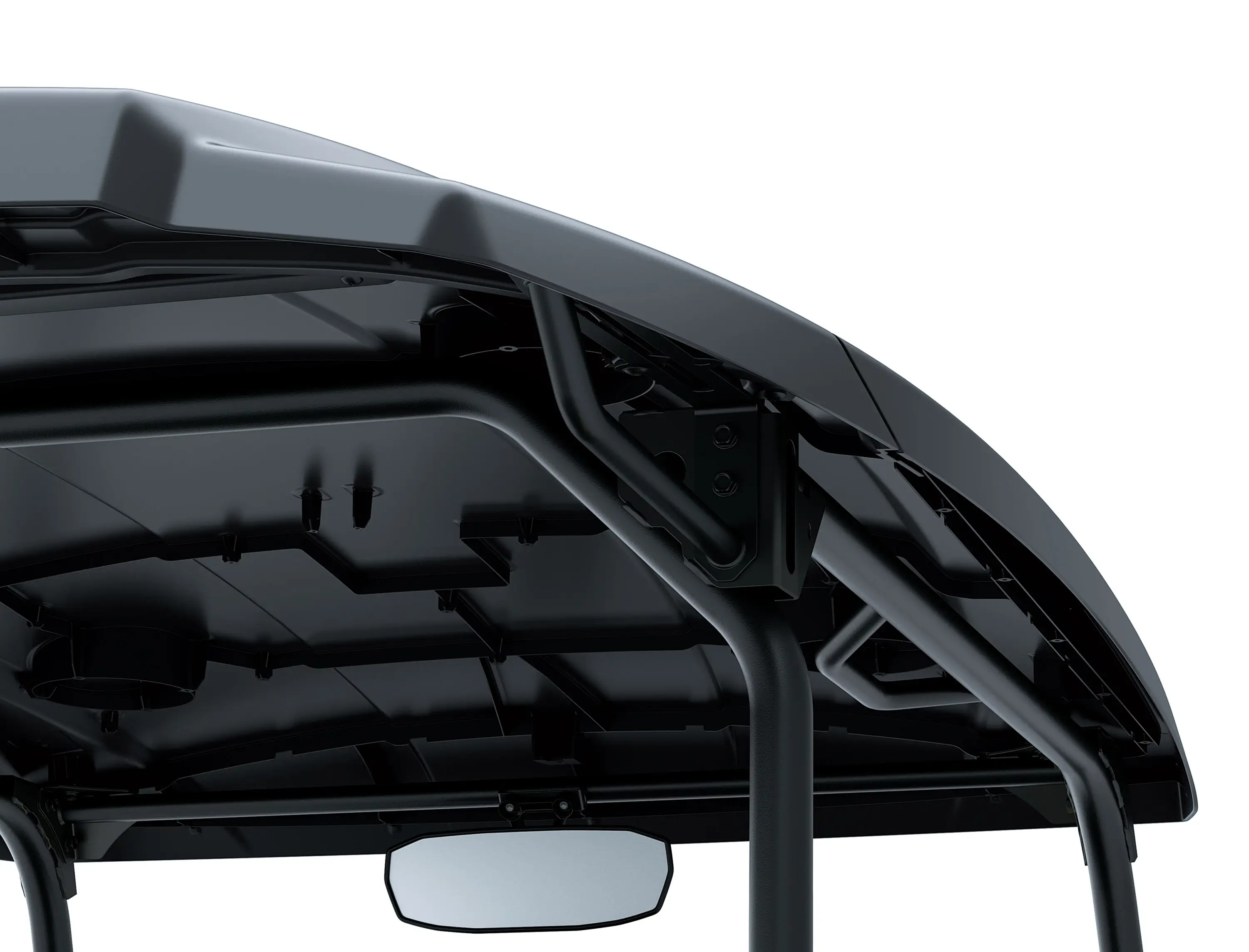 Roof of a Neighborhood Activity Vehicle in a white studio background.