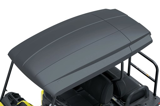 Overhead of roof of a Neighborhood Activity Vehicle in a white studio background. opens in a new window
