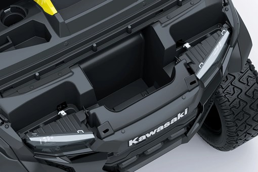 Overhead view of Neighborhood Activity Vehicle front end in a white studio background. opens in a new window