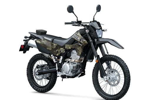 Three-quarter front angle of a motorcycle staged in a white studio background. opens in a new window