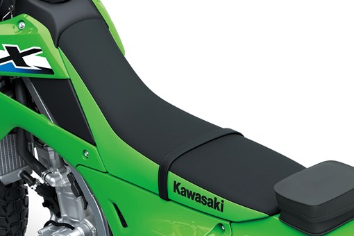 Seat of a motorcycle staged in a white studio background. opens in a new window
