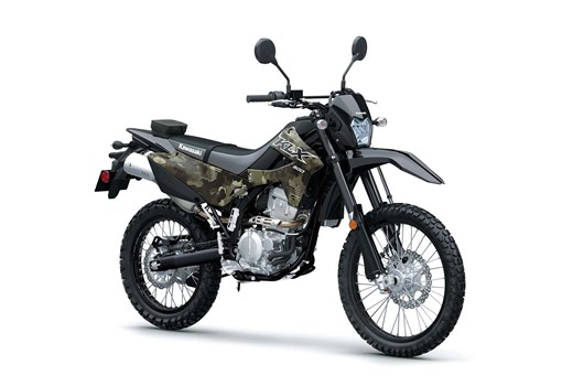 Three-quarter front angle of a motorcycle staged in a white studio background. opens in a new window