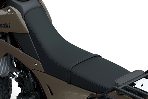 Seat of a motorcycle staged in a white studio background. opens in a new window