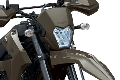 Front nose of a motorcycle staged in a white studio background. opens in a new window