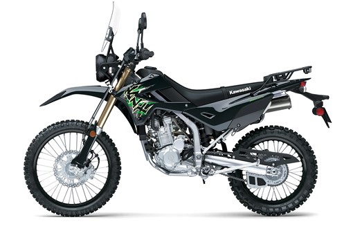 Profile angle of a motorcycle staged in a white studio background. opens in a new window