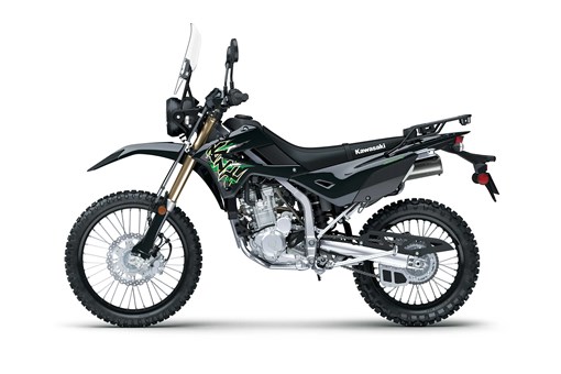 Profile angle of a motorcycle staged in a white studio background. opens in a new window