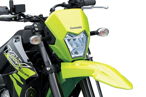 Front nose of a motorcycle staged in a white studio background. opens in a new window