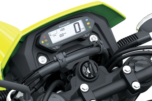 TFT screen of a motorcycle staged in a white studio background. opens in a new window