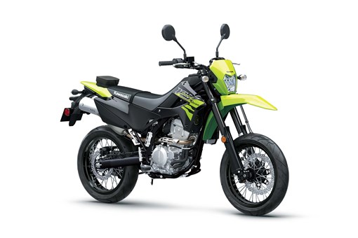 Three-quarter front angle of a motorcycle staged in a white studio background. opens in a new window