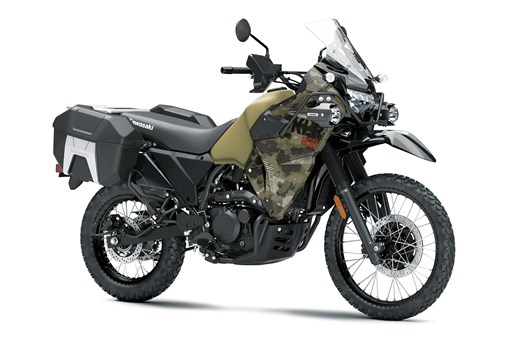 Three-quarter front angle of a motorcycle staged in a white studio background. opens in a new window