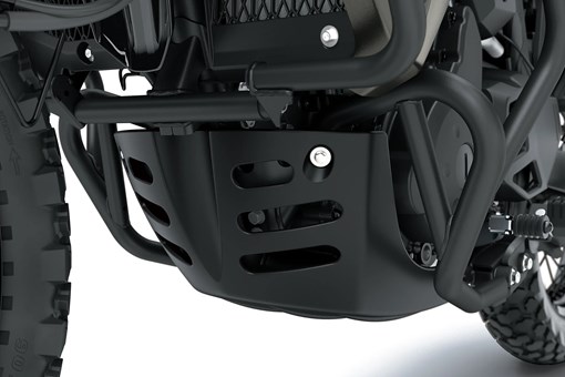 Engine cover of a motorcycle staged in a white studio background. opens in a new window