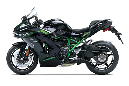Profile angle of a motorcycle staged in a white studio background. opens in a new window