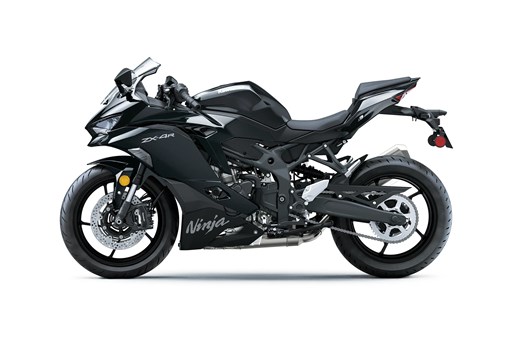 Profile view of a motorcycle staged in a white studio background. opens in a new window