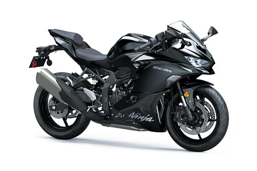 Three-quarter front angle of a motorcycle staged in a white studio background. opens in a new window