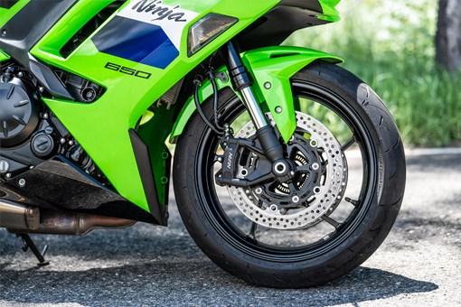 Wheel closeup on a motorcycle. opens in a new window
