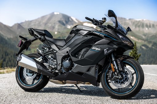 Side angle of a motorcycle parked. opens in a new window