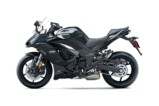 Profile angle of a motorcycle staged in a white studio background. opens in a new window