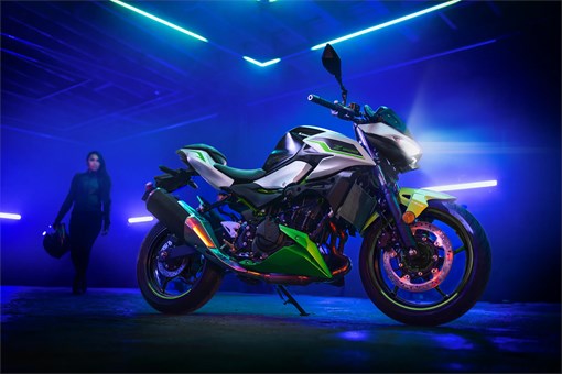 Side angle of a motorcycle parked. opens in a new window