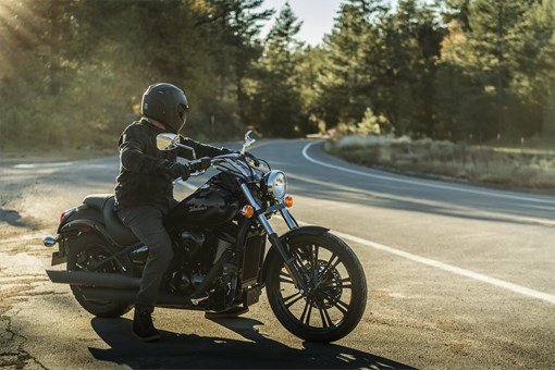 Side angle of a motorcycle parked. opens in a new window