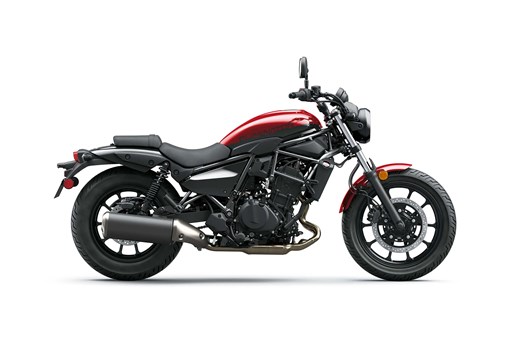 Side angle of a motorcycle staged in a white studio background. opens in a new window