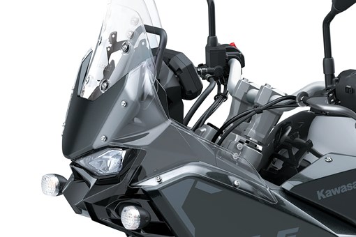 Side close angle of a motorcycle staged in a white studio background. opens in a new window
