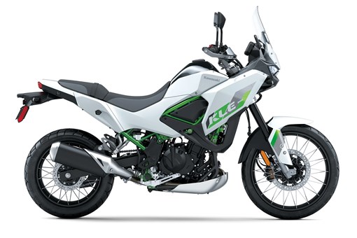 Side angle of a motorcycle staged in a white studio background. opens in a new window