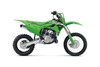 Side angle of a motorcycle staged in a white studio background.
