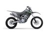 Side angle of a motorcycle staged in a white studio background.