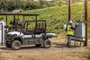 Profile angle of a side x side parked off-road.