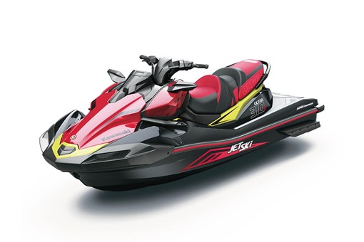 Three-quarter front angle of a personal watercraft staged in a white studio background. opens in a new window