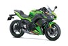 Three-quarter front angle of a motorcycle staged in a white studio background.
