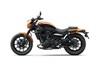 Side angle of a motorcycle staged in a white studio background.