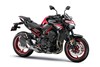 Three-quarter front angle of a motorcycle staged in a white studio background.