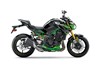 Profile angle of a motorcycle staged in a white studio background.