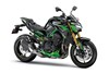 Three-quarter front angle of a motorcycle staged in a white studio background.