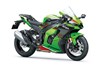 Three-quarter front angle of a motorcycle staged in a white studio background.