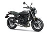 Three-quarter front angle of a motorcycle staged in a white studio background.