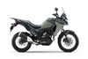 Profile angle of a motorcycle staged in a white studio background.