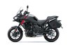 Side angle of a motorcycle staged in a white studio background.