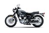 Side angle of a motorcycle staged in a white studio background.